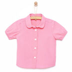 HelloBaby Basic Bebe Yaka Kısa Kol Gömlek Kız Bebek