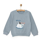 HelloBaby Basic Az Şardonlu Kutup Ayısı Desenli Sweatshirt Erkek Bebek
