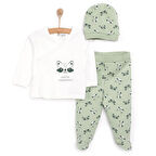 HelloBaby Yenidoğan Zıbın-Şapka-Patikli Alt Erkek Bebek