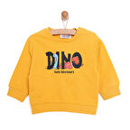 HelloBaby Basic Az Şardonlu Dino Baskılı Sweatshirt Erkek Bebek