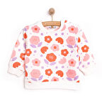 HelloBaby Basic Az Şardonlu Papatya Desenli Sweatshirt Kız Bebek