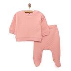 HelloBaby Yenidoğan Kapitone Sweatshirt-Patikli Alt 2li Takım Unisex