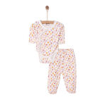 HelloBaby Kalp Baskılı Yenidoğan Zıbın Body-Patikli Alt Kız Bebek