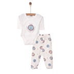 HelloBaby Aslan Baskılı Yenidoğan Zıbın Body-Patikli Alt Erkek Bebek