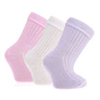 HelloBaby Düz Renkli Kaşkorse Kız 3lü Soket Çorap Kız Bebek