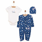 HelloBaby Kız Tulum-Body-Şapka Kız Bebek