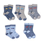 HelloBaby Erkek Araçlar 5'li Soket Çorap Erkek Bebek