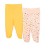 HelloBaby Yenidoğan Geniş Bel Güneş Desenli  2li Patikli Alt Kız Bebek