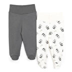 HelloBaby Yenidoğan Geniş Bel Zürafa Desenli 2li Patikli Alt Erkek Bebek