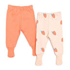 HelloBaby Kız 2li Çoraplı Pantolon metraj Kız Bebek