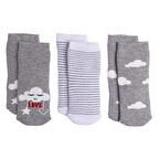 HelloBaby Kız 3lü Havlu Çorap Kız Bebek