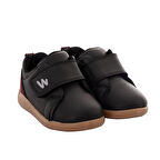 BabyWalk Unisex Bot Suni Deri Siyah