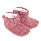 HelloBaby Kız Bebek Panduf Wellsoft Teddy Mürdüm