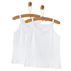 HelloBaby Kız Bebek 2li Atlet Beyaz