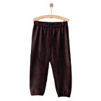 HelloBaby Erkek Bebek Basic Eşofman Alt Kadife Lastikli Paça Ekru