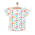 HelloBaby Basic Kız Çiçek Desenli T-Shirt Kız Bebek