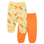 HelloBaby Basic Erkek Roar Baskılı 2li Patiksiz Alt Erkek Bebek