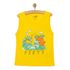 HelloBaby Basic Erkek Dinozor Partisi Baskılı Atlet Tshirt Erkek Bebek