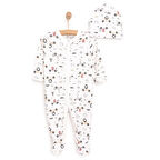 HelloBaby Yenidoğan Araçlar Baskılı Erkek Tulum-Şapka Erkek Bebek