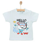 HelloBaby Basic Erkek Okyanus Baskılı T-Shirt Erkek Bebek
