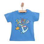 HelloBaby Basic Erkek Süper Dinozor Baskılı T-Shirt Erkek Bebek
