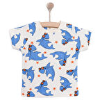 HelloBaby Basic Erkek Köpek Balığı Baskılı T-Shirt Erkek Bebek