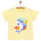 HelloBaby Basic Erkek Yaz Köpek Balığı Baskılı T-Shirt Erkek Bebek