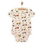 HelloBaby Araba Desenli Kısa Kol Body