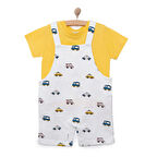 HelloBaby Basic Erkek Araba Desenli Şort Salopet-Tshirt Erkek Bebek