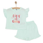 HelloBaby Motto Girl Tshirt-Şort