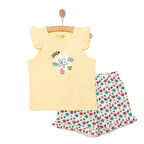 HelloBaby Basic Kız Yaz Çiçekleri Baskılı Atlet-Şort Kız Bebek