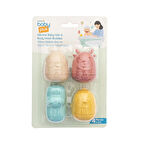 baby plus Oyuncaklı Yumuşak Silikon Bebek Saç ve Vücut Yıkama Arkadaşları 4'lü