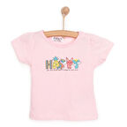 HelloBaby Basic Happy Baskılı Tshirt Kız Bebek
