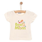 HelloBaby Basic Best Mom Baskılı Tshirt Kız Bebek
