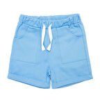 HelloBaby Erkek Bebek Şort Baby Shark Reçme Paça Açık Mavi