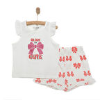 HelloBaby Basic Kız Fiyonk Baskılı Atlet-Şort Kız Bebek