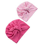 Little Plane 2li Çıtır Çiçek Desenli Kız Bone Kız Bebek