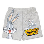 Loney Tunes Erkek Bebek Şort Reçme Paça Gri Melanj