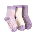 HelloBaby Kalp desenli 3lü Soket Çorap Kız Bebek