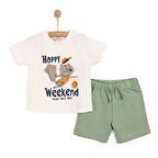 HelloBaby Varsity Erkek Tshirt-Şort Erkek Bebek