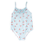 HelloBaby Çizgili Kiraz Desenli Kız Mayo Kız Bebek