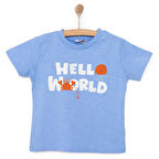 HelloBaby Under the Sea Wave Hello Yazı Baskılı Erkek Tshirt Erkek Bebek