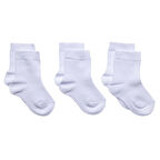 HelloBaby Unisex 3lü Soket Çorap Beyaz