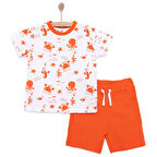 HelloBaby Under the Sea Yengeç Baskılı Erkek Tshirt-Şort Erkek Bebek