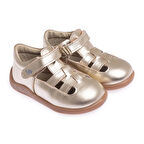 BabyWalk Kız Bebek Sandalet Deri Cırt Cırtlı