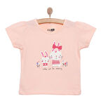 HelloBaby Basic Kız Tavşan Baskılı T-Shirt Kız Bebek