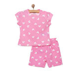 HelloBaby Baskılı Empirme 2 ip Yenidoğan Kız Tshirt-Şort Kız Bebek