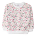 HelloBaby Kız Bebek Sweatshirt Çiçekli Bisiklet Yaka Uzun Kol