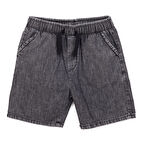 HelloBaby Erkek Bebek Basic Şort Denim Reçme Paça Siyah