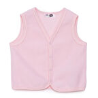 HelloBaby Kız Bebek Polar Yelek Çıtçıtlı V Yaka Atlet Kol